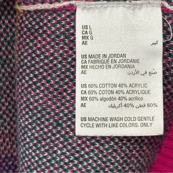 Charter Club Large Multicolor Pink Plaid Tartan Crewneck Sweater  Preppy - Picture 5 of 5